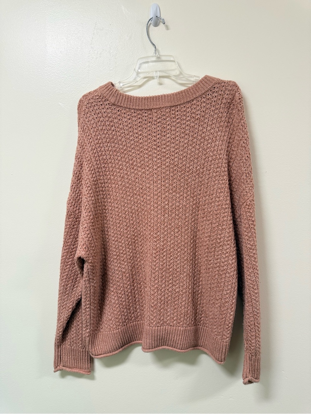 Universal Thread Women's Waffle-Knit Scoop Neck Sweater in Rose - Picture 5 of 6